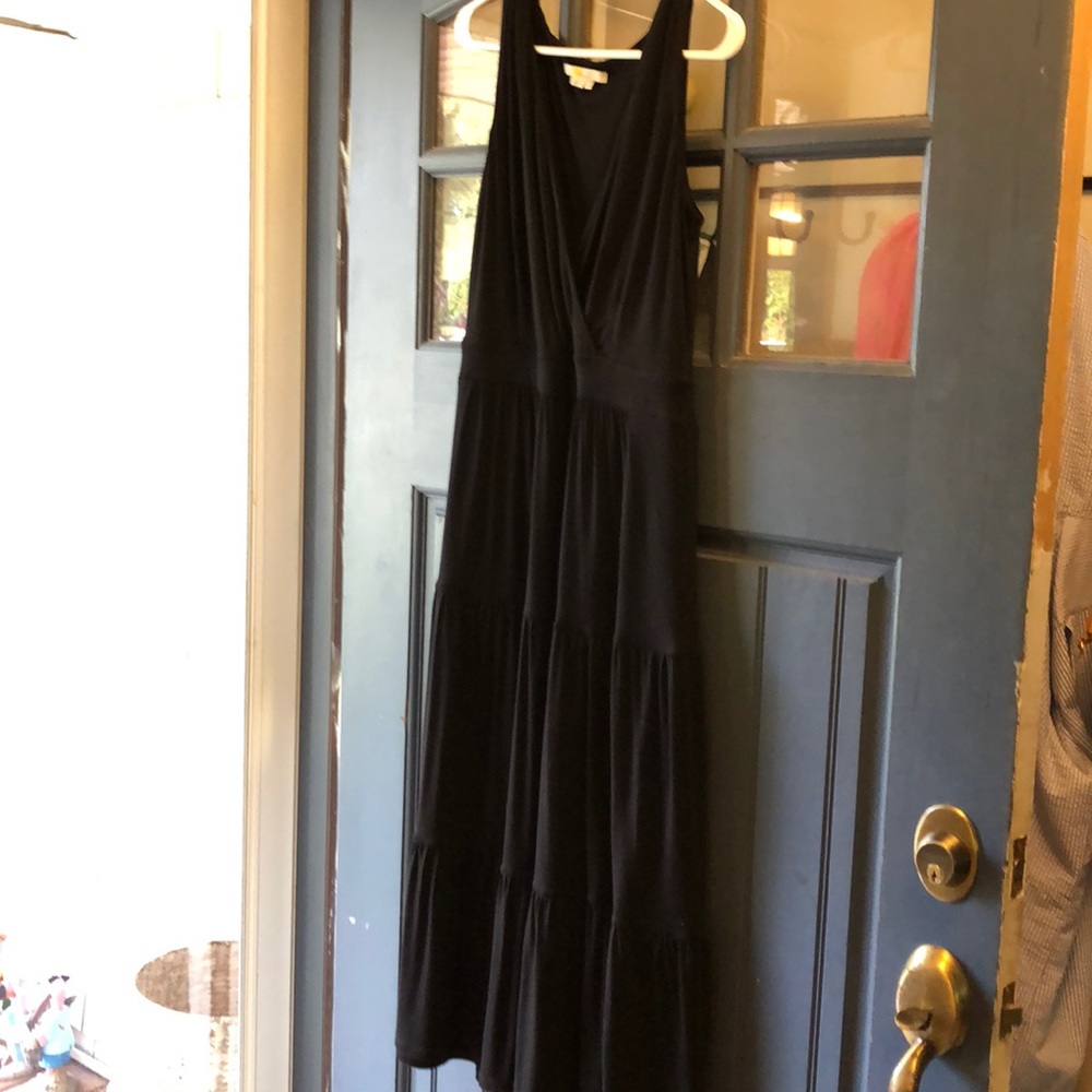 Boden Size 8R Black Maxi Dress Cotton